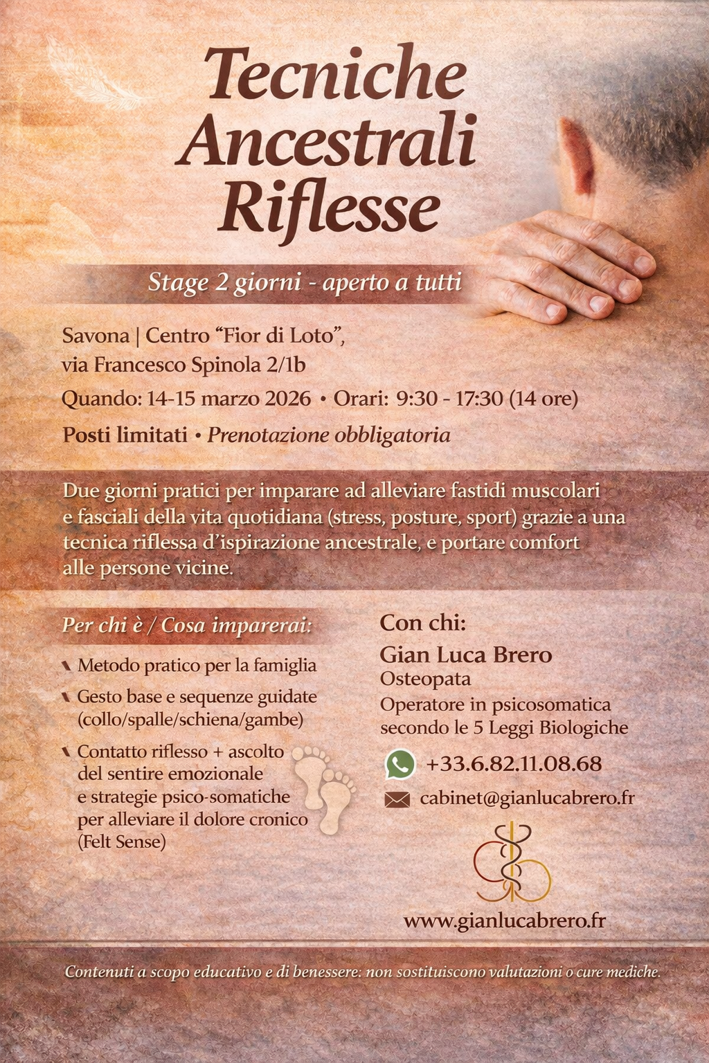Tecniche Ancestrali Riflesse - Stage 14-15 marzo 2026 Savona